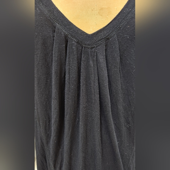 iLOOK LS Long Black Gathered Front Tunic Top Pre-Loved - Picture 2 of 7